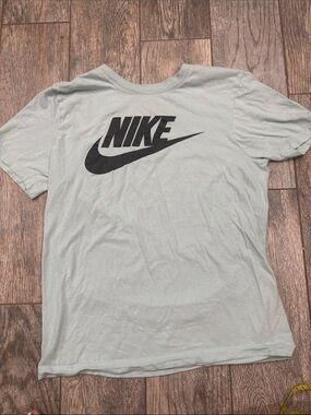 Nike T-Shirt in Light Mint with Black Swoosh
